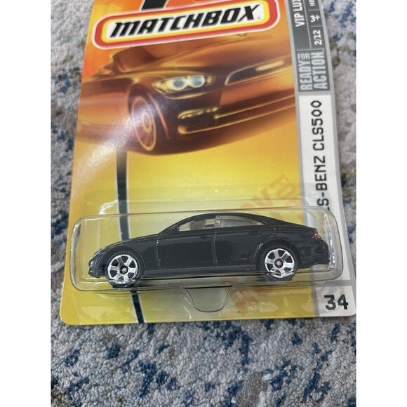 2007 Matchbox VIP Luxury Black Mercedes-Benz CLS500 #34 New Sealed HTF Rare - Picture 3 of 5